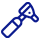A blue paintbrush icon with a slanted handle and white bristles.
